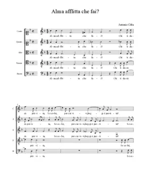 Alma afflitta che fai?