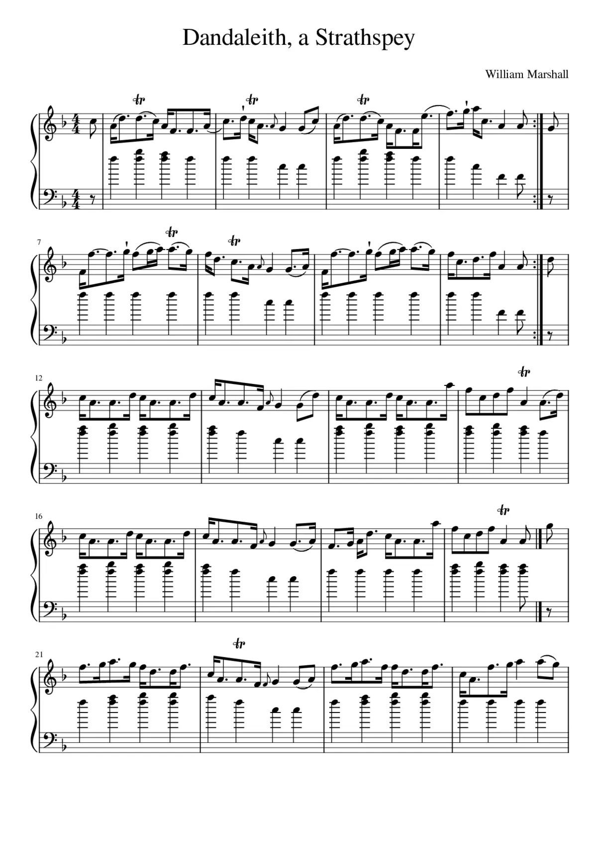 Dandaleith a Strathspey - Page 1