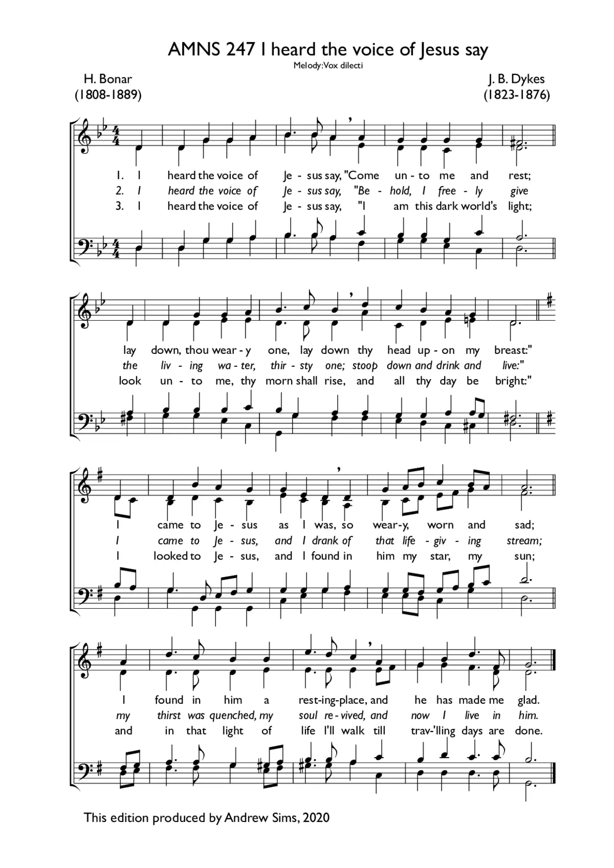 I heard the voice of Jesus say - Page 1