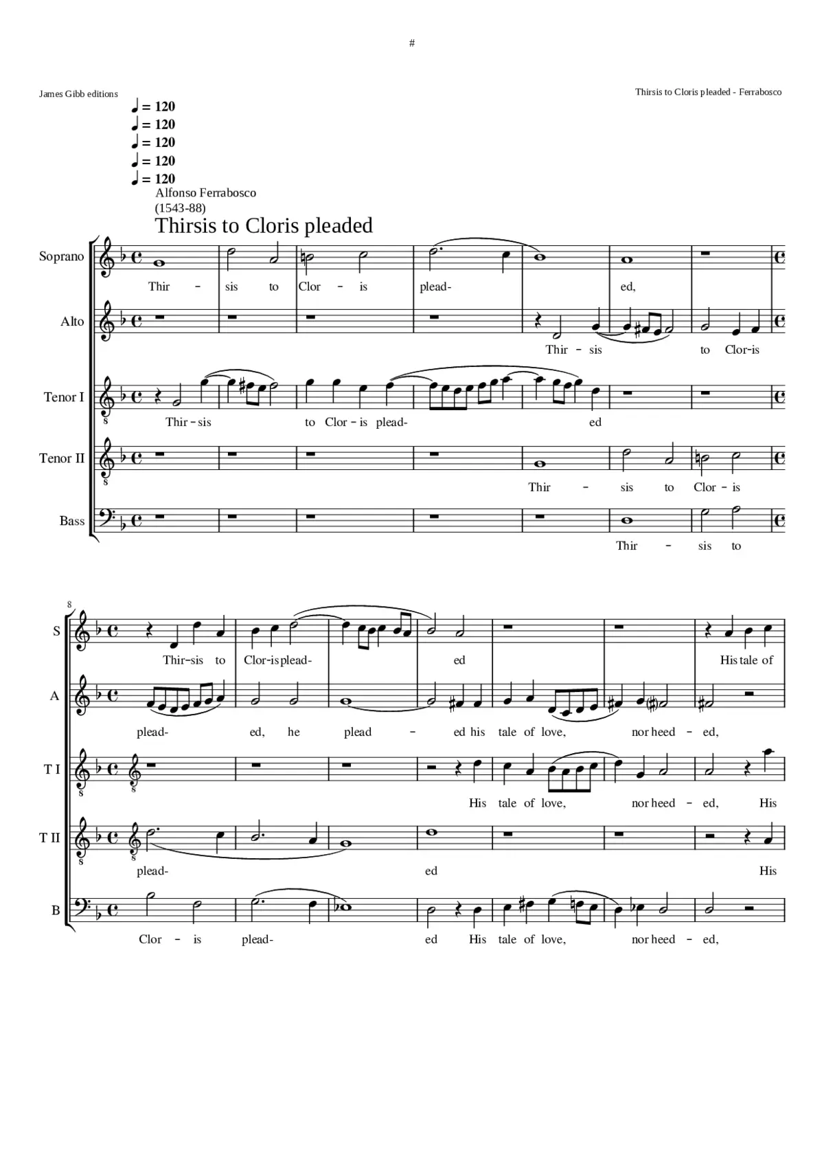 Thirsis to Cloris pleaded - Page 1