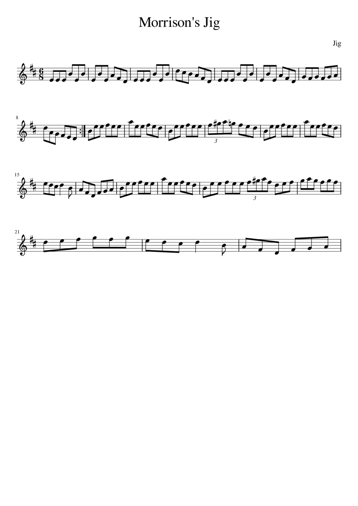 Morrison's Jig - Page 1