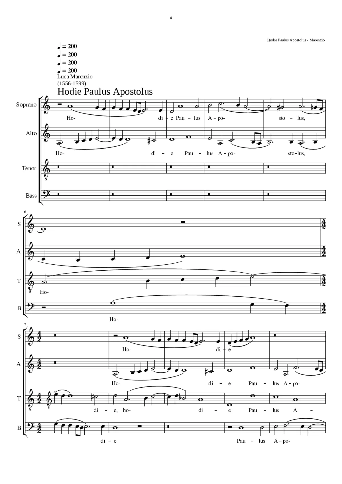 Hodie Paulus Apostolus - Page 1