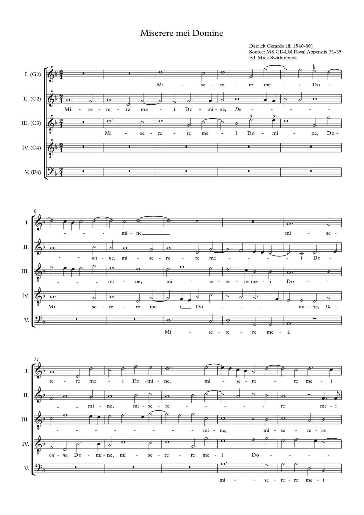 Miserere mei Domine - Page 1