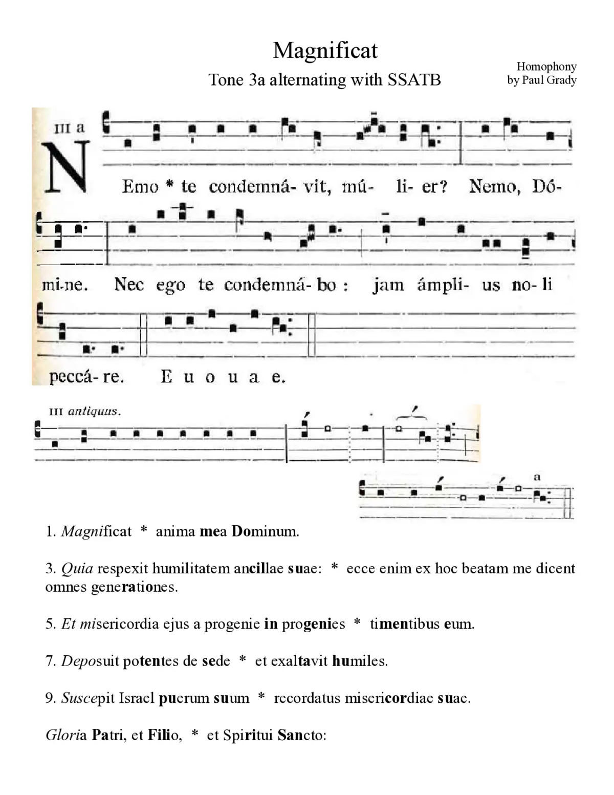 Magnificat in Mode 3 - Page 1