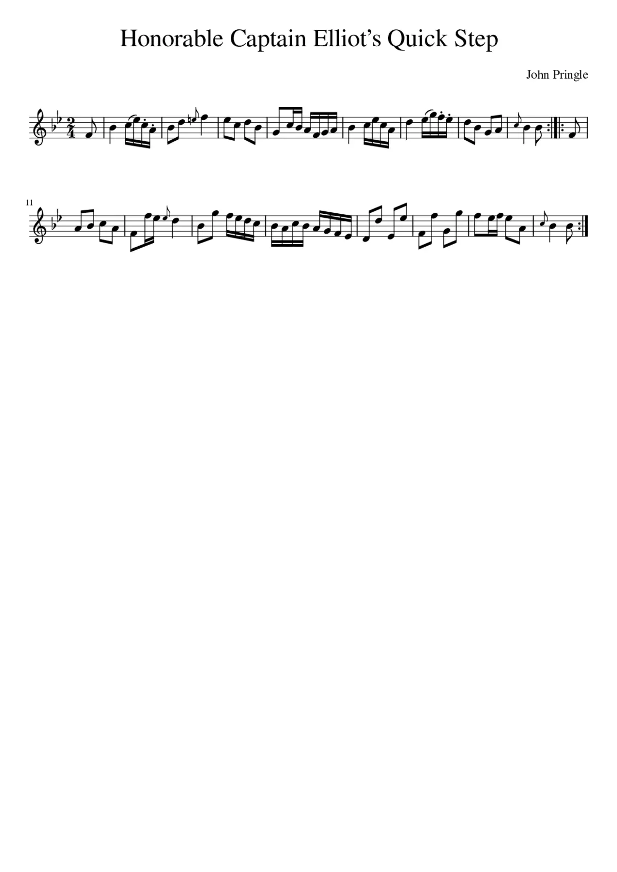 Honorable Captain Elliots Quick Step - Page 1