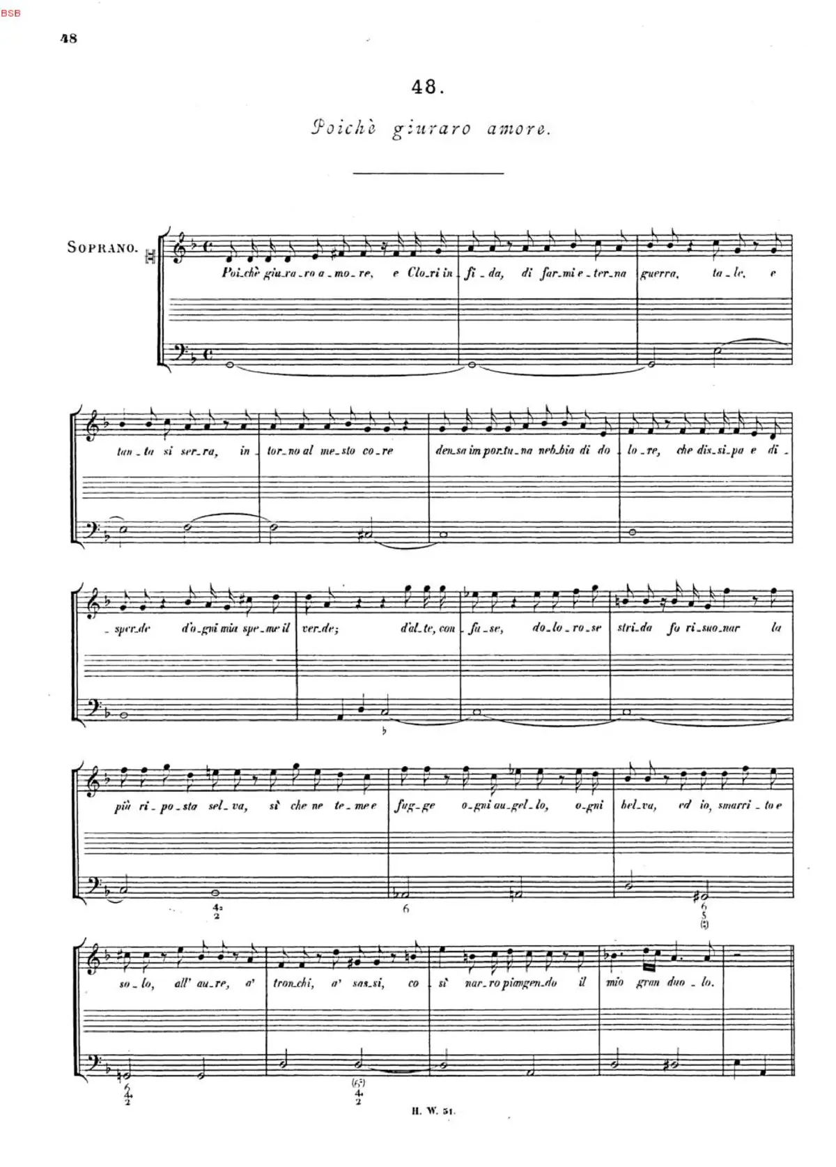 Poichè giuararo amore - Page 1