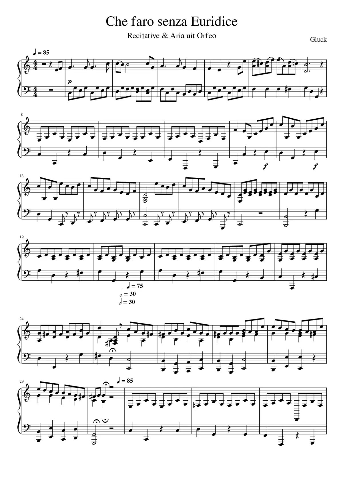 CHE FARO SENZA EURIDICE - Page 1