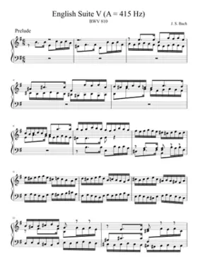 English Suite No.5 in E minor BWV 810