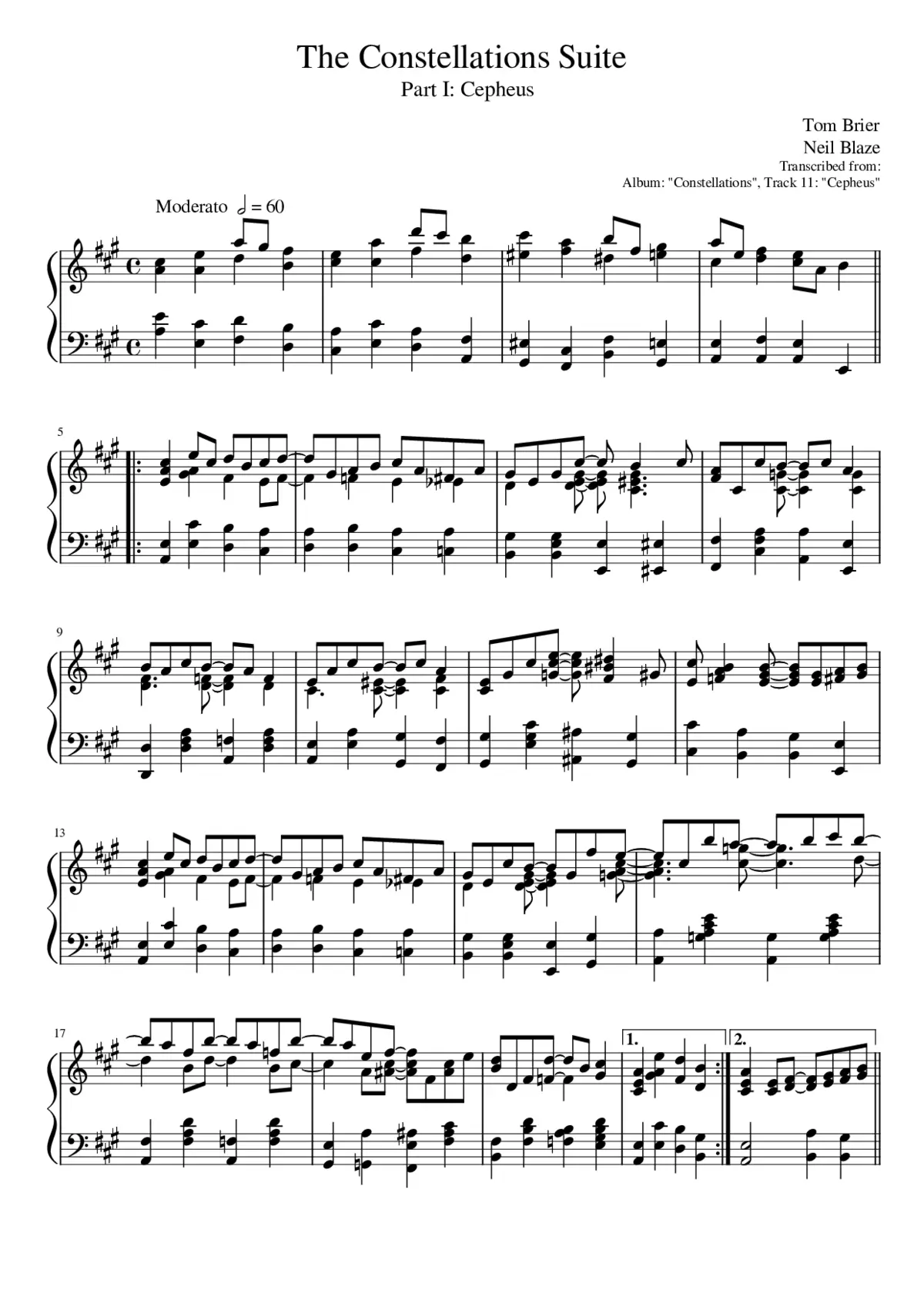 Tom Brier Improvisation - Page 1