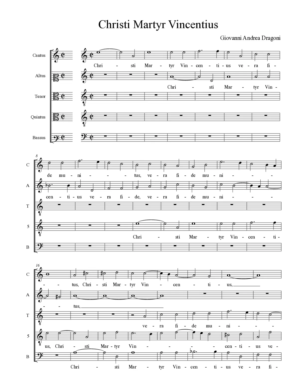 Christi Martyr Vincentius - Page 1