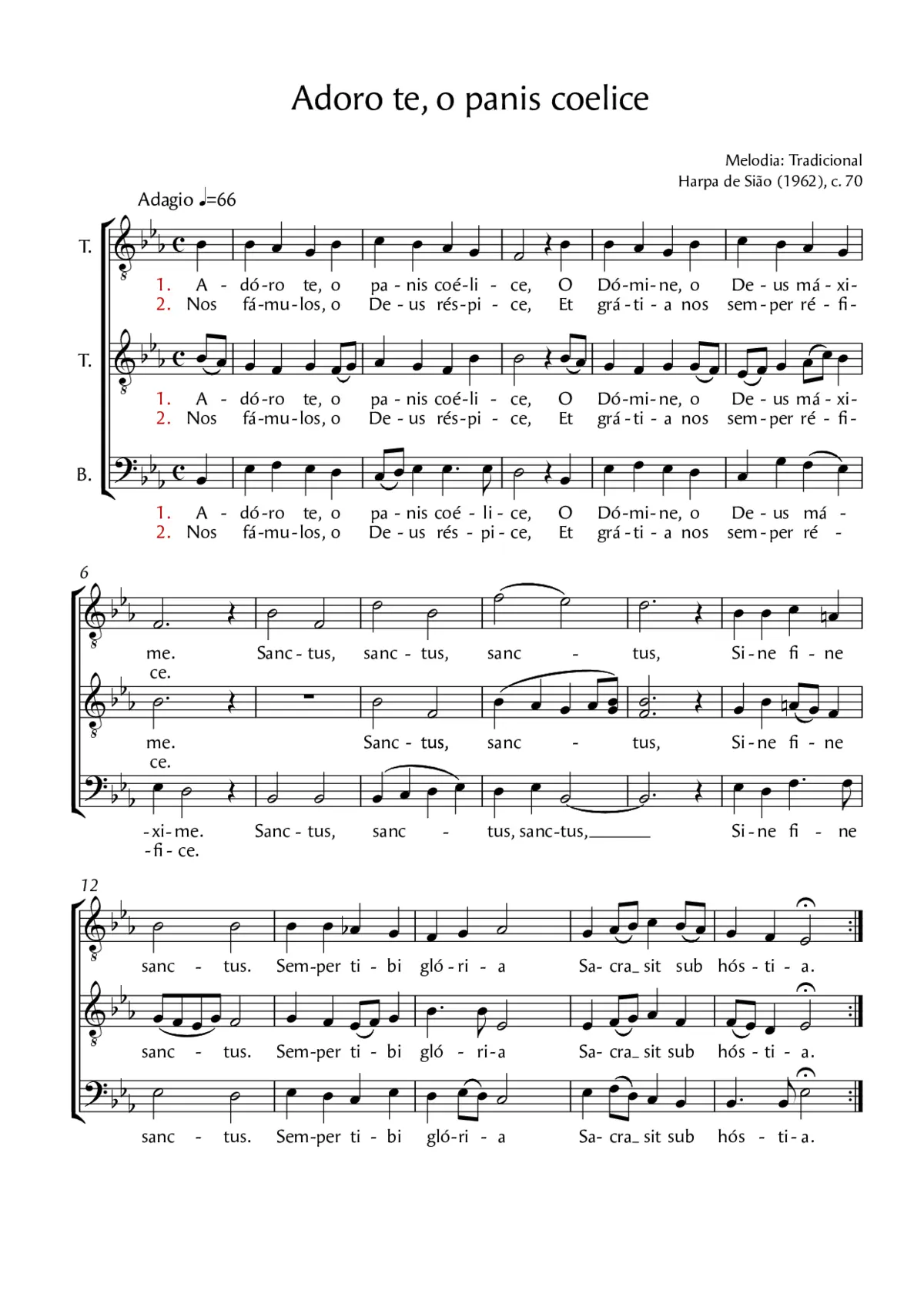 Adoro te, o panis caelice - Page 1