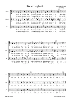 Duca vi voglio dir