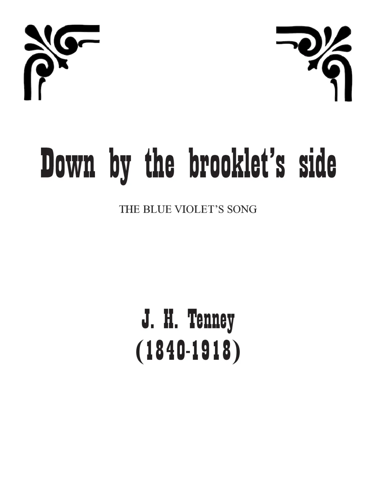 Down by the brooklet’s side - Page 1