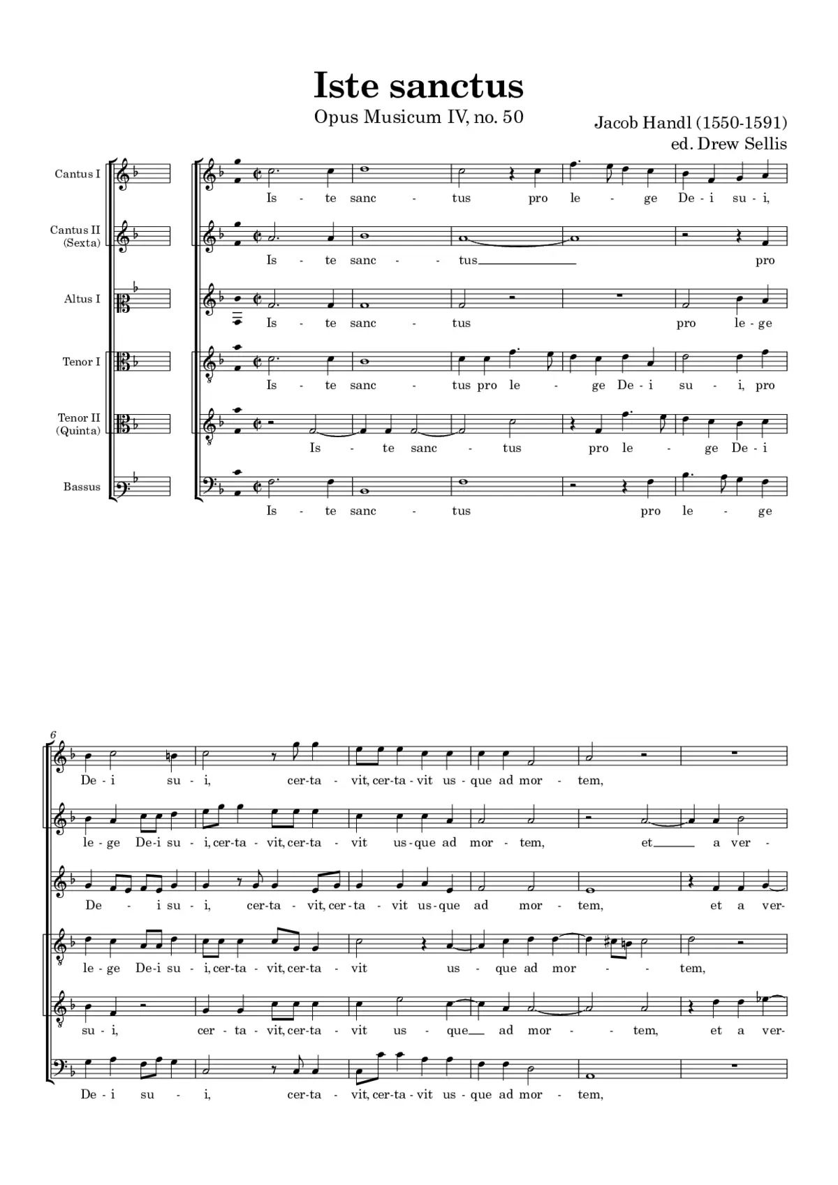 Iste sanctus - Page 1