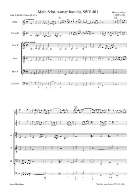 Mein Sohn, warum hast du uns das getan, SWV 401