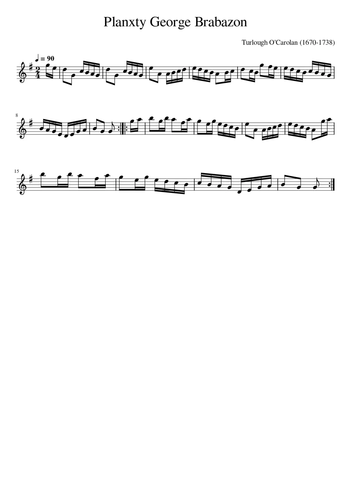 Planxty George Brabazon - Page 1