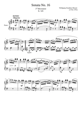 Piano Sonata N16 K545