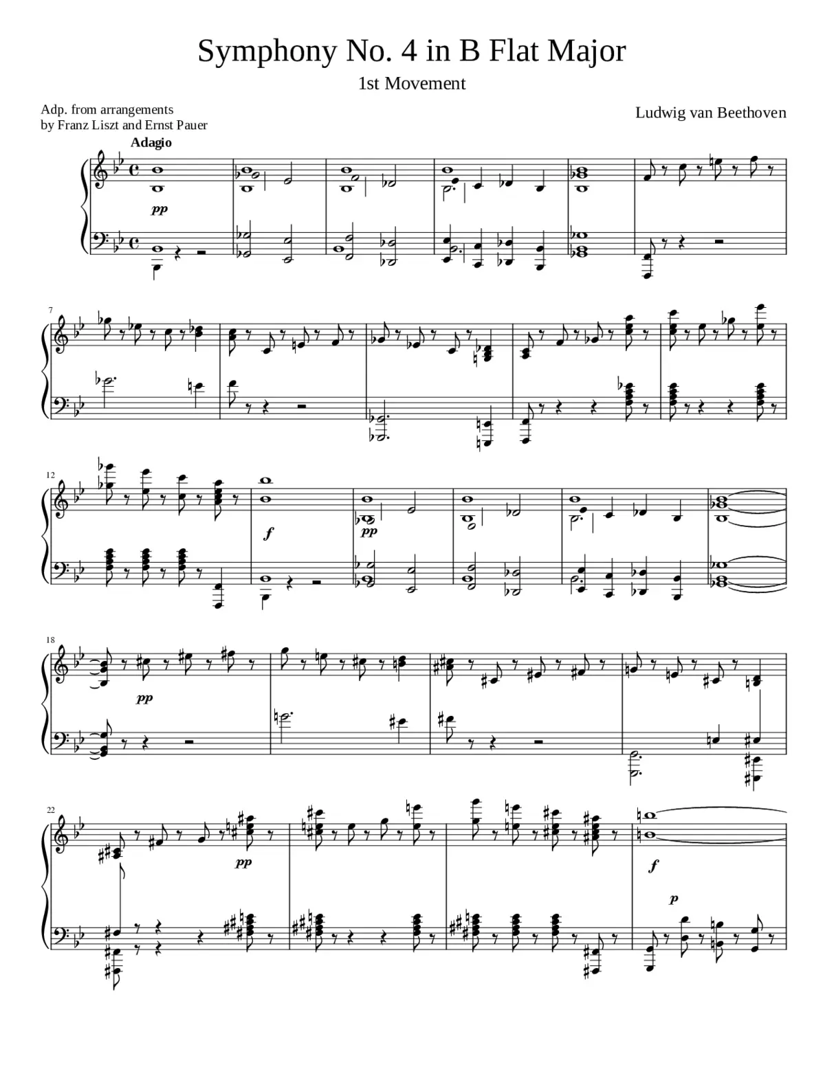 Symphony No.4 Op.60 - Page 1