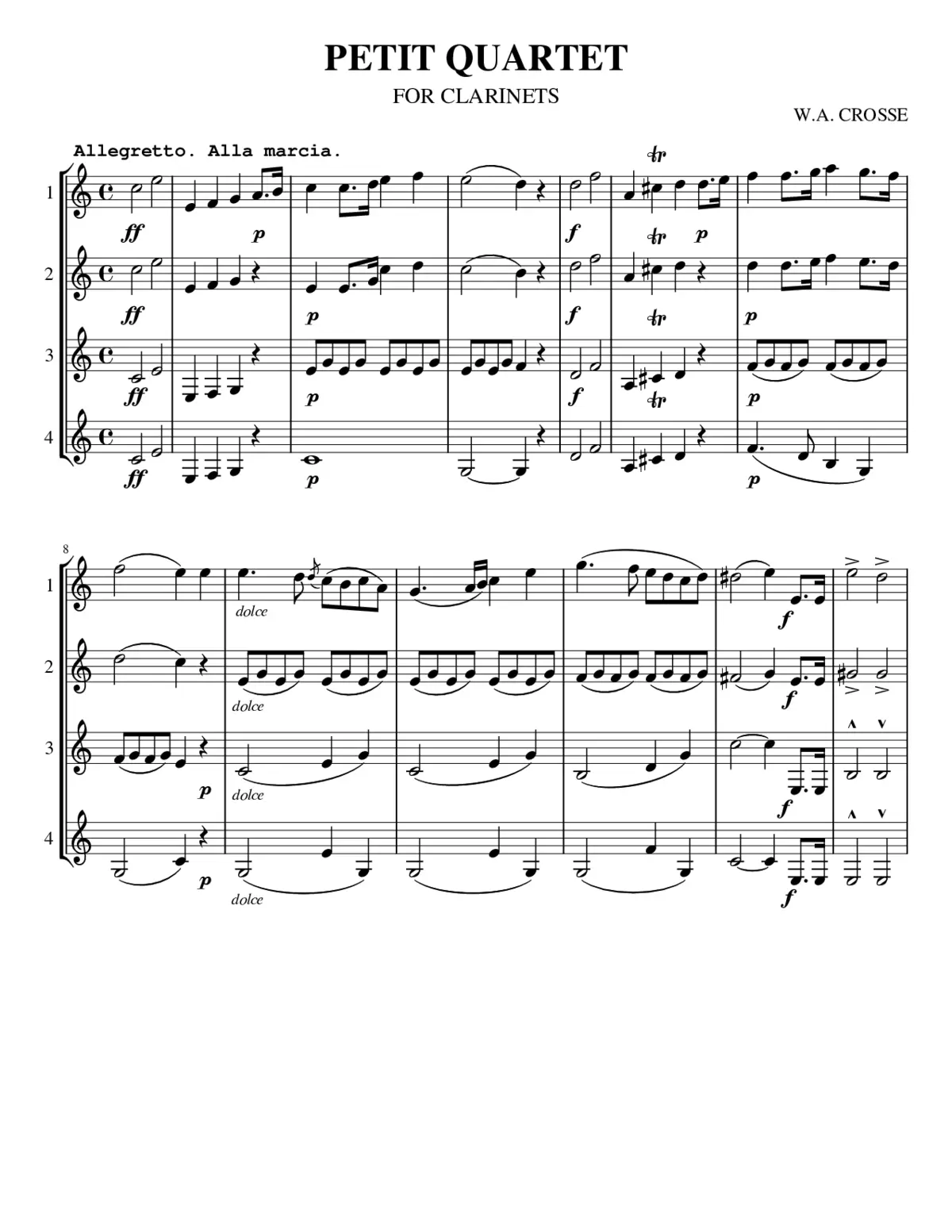 Petit Quartet - Page 1