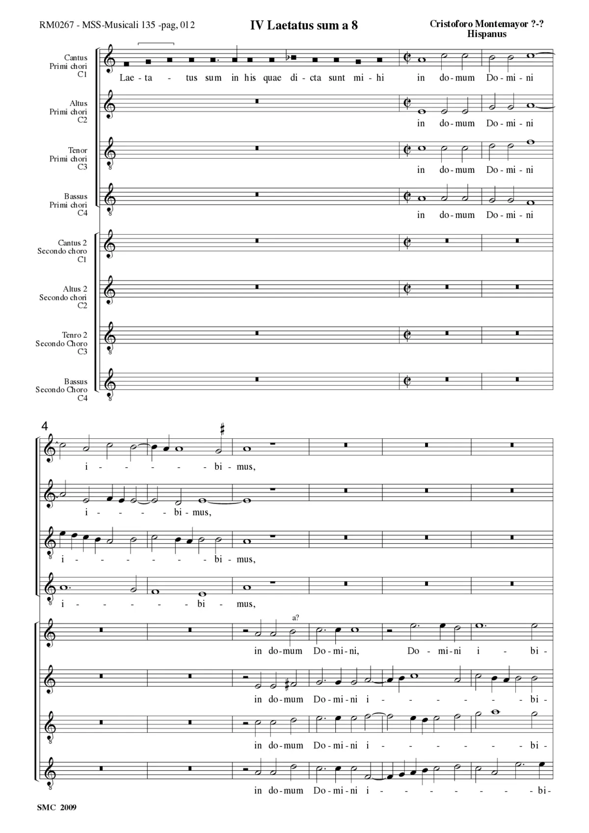 Laetatus sum a 8 - Page 1