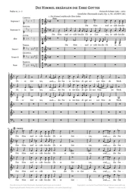 Die Himmel erzählen die Ehre Gottes, SWV 386