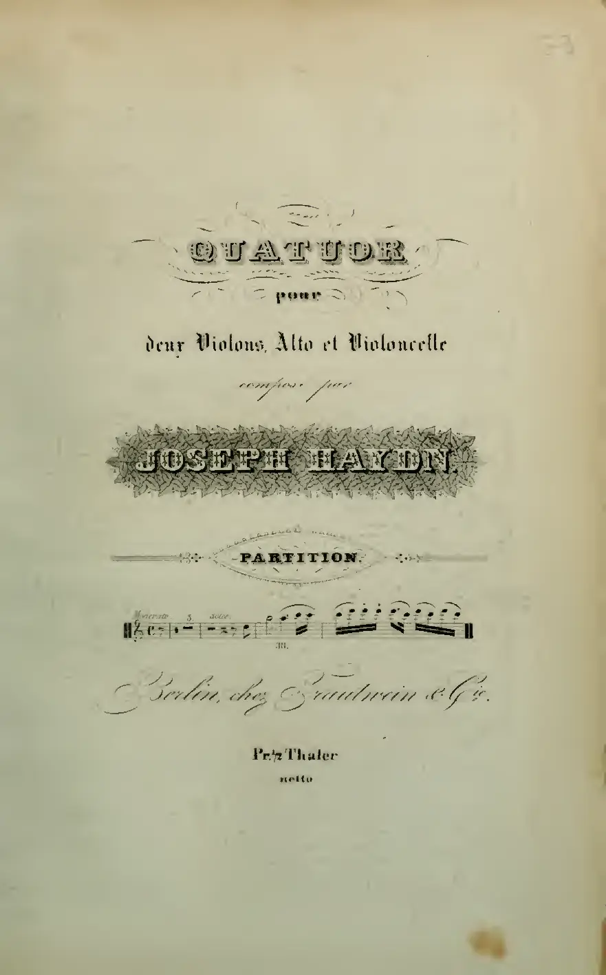 String Quartet in C major - Page 1