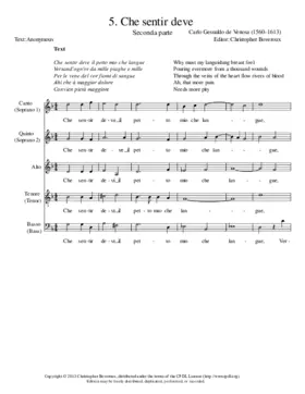 Che sentir deve il petto mio