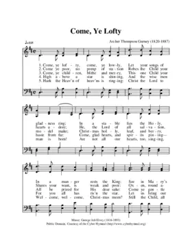 Come, ye lofty