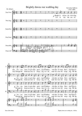 Brightly dawns our wedding day (Mikado)