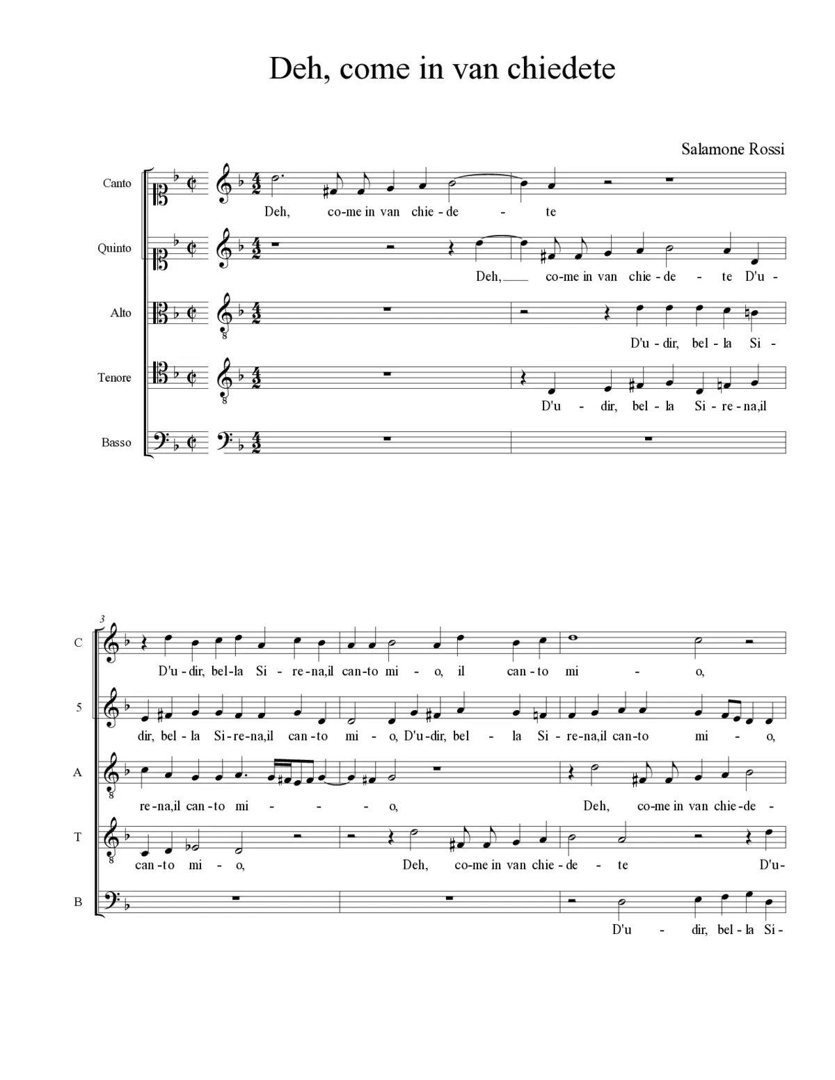 Deh, come in van chiedete - Page 1