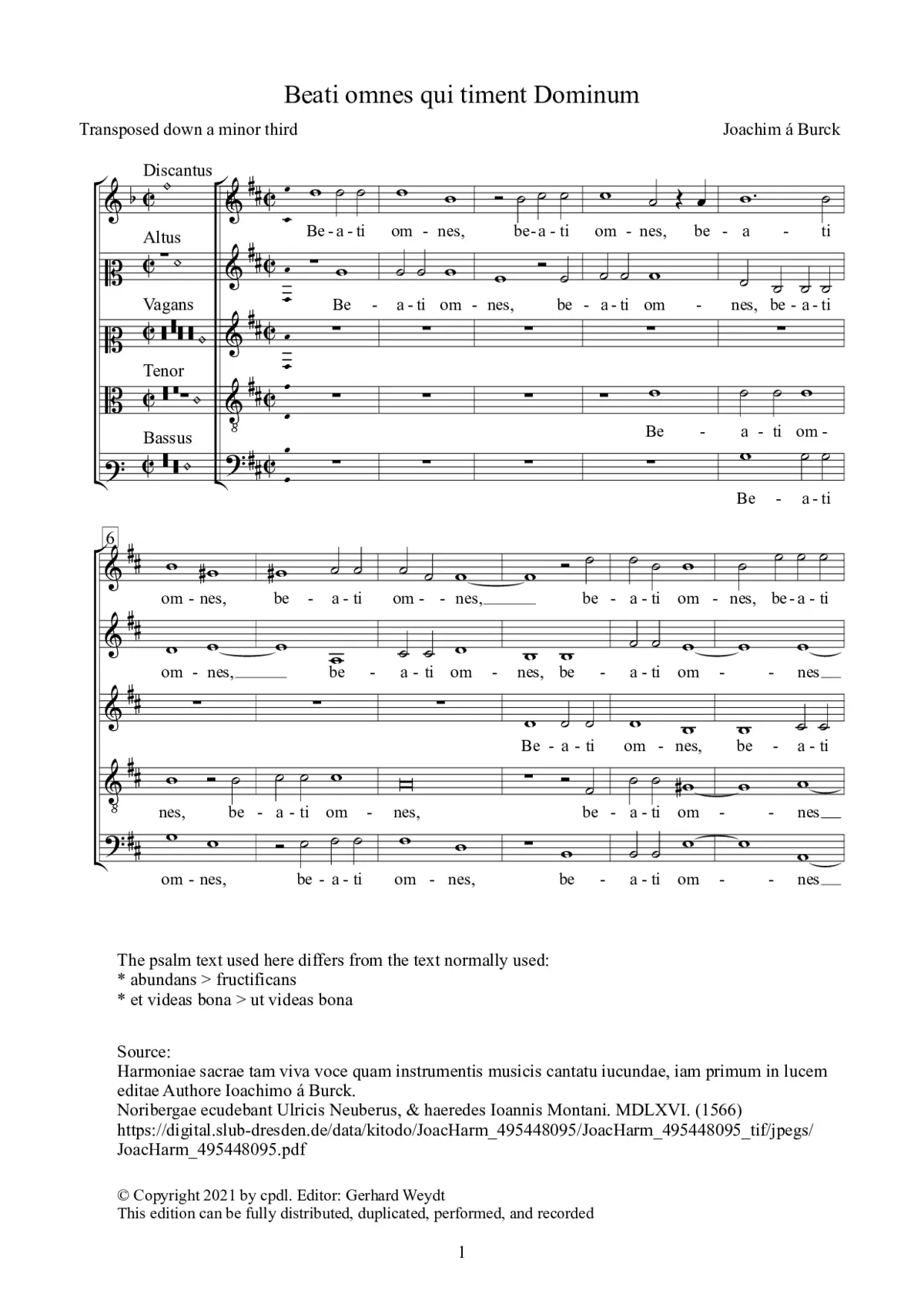 Beati omnes qui timent Dominum - Page 1