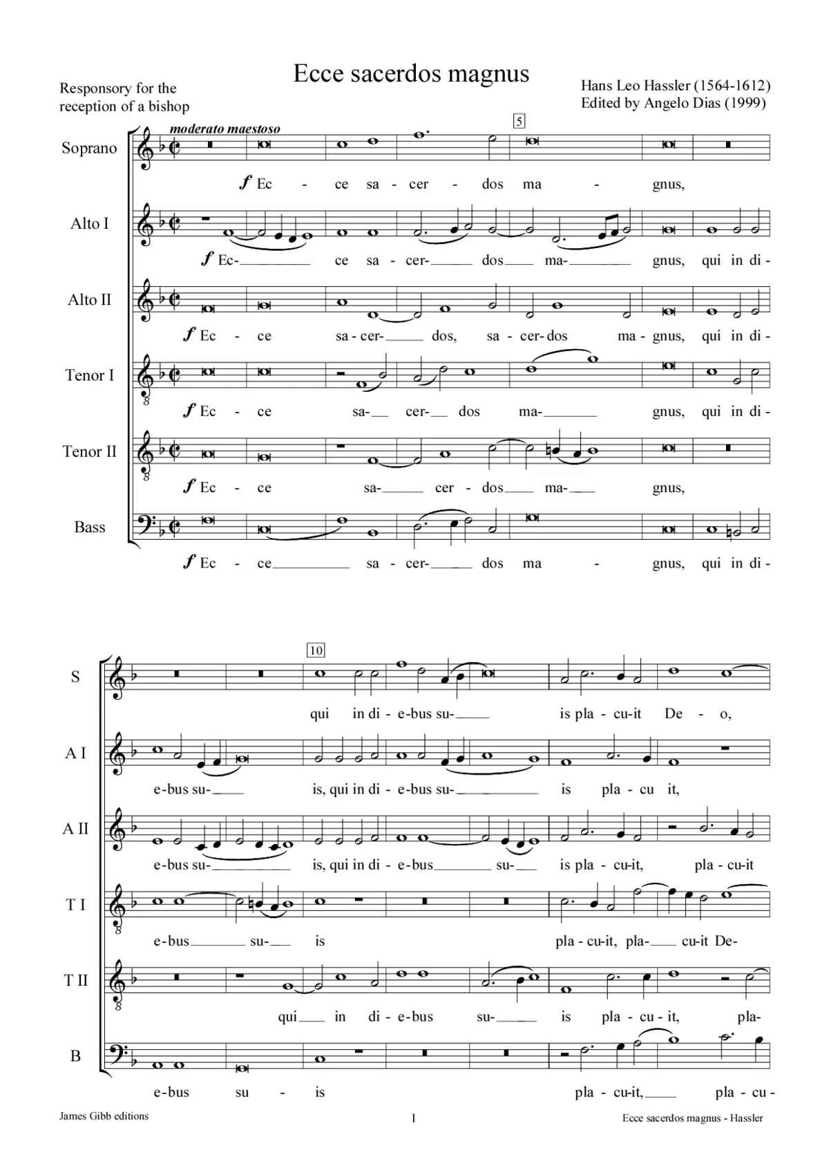 Ecce sacerdos magnus - Page 1