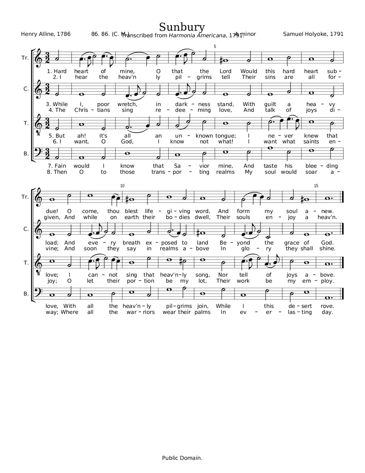 Sunbury - Samuel Holyoke - Page 1