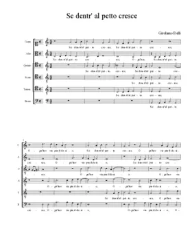 Se dentr' al petto cresce