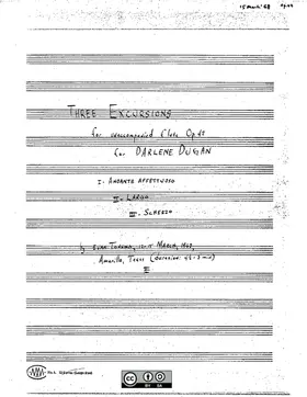 Three Excursions for Unaccompanied Flute