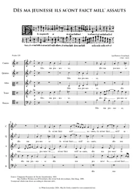 Pseaume 129 - Dès ma jeunesse ils m'ont faict mill'assauts