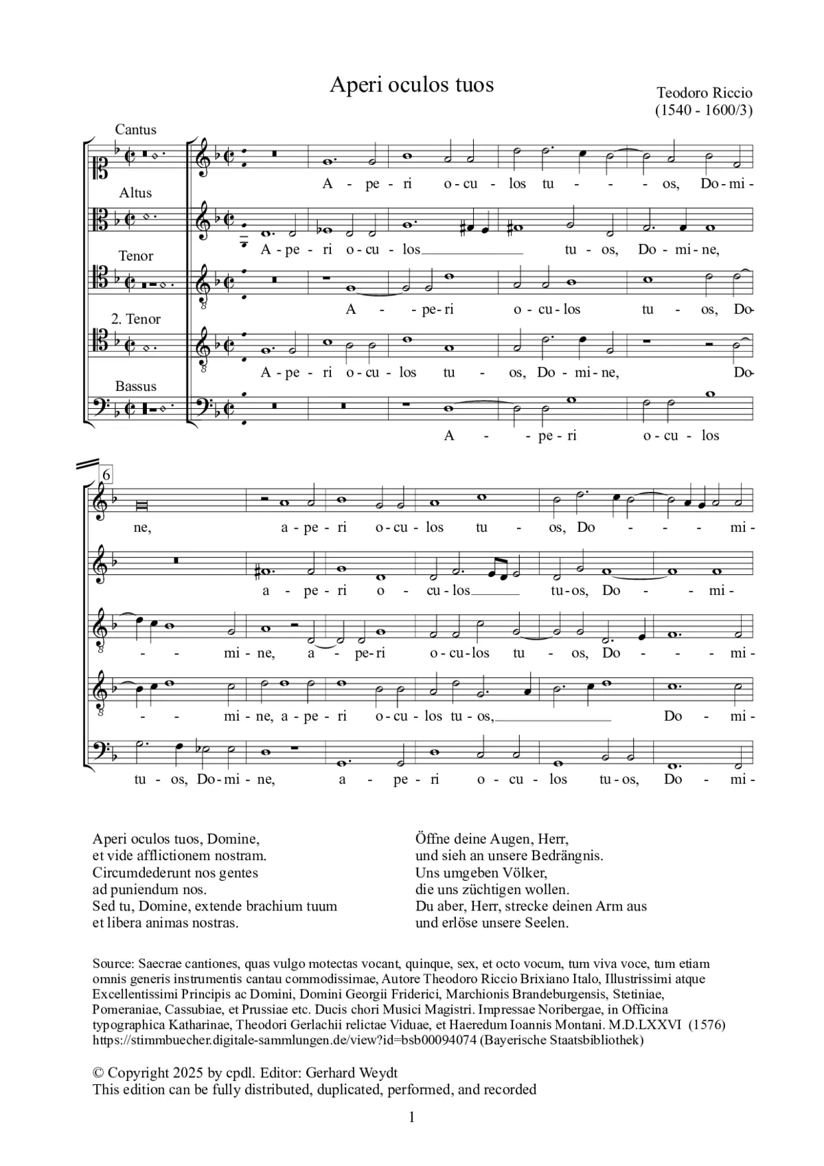 Aperi oculos tuos - Page 1
