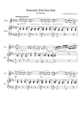 Souvenir d'un lieu cher Op.42