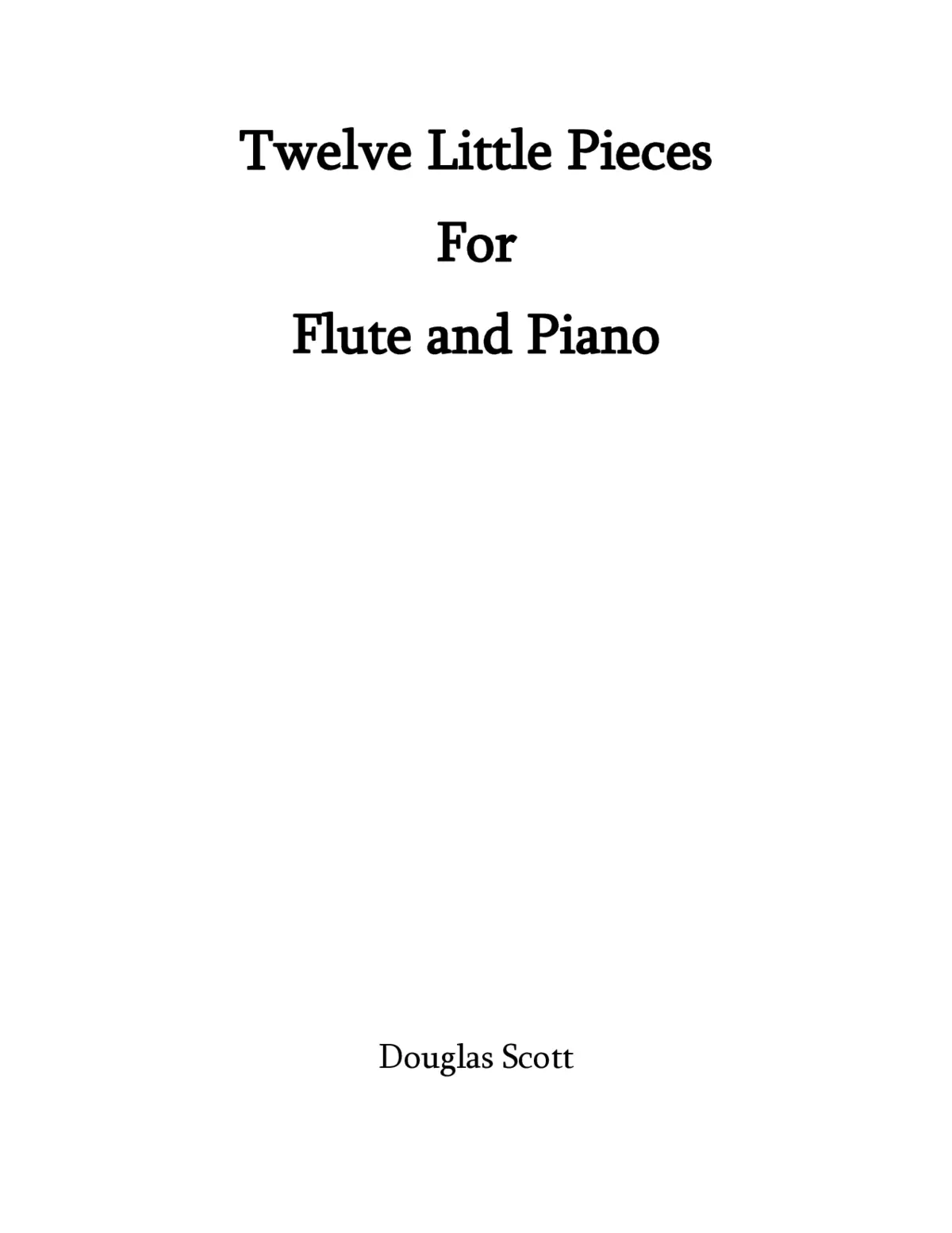 Twelve little pieces for flute and piano - Page 1