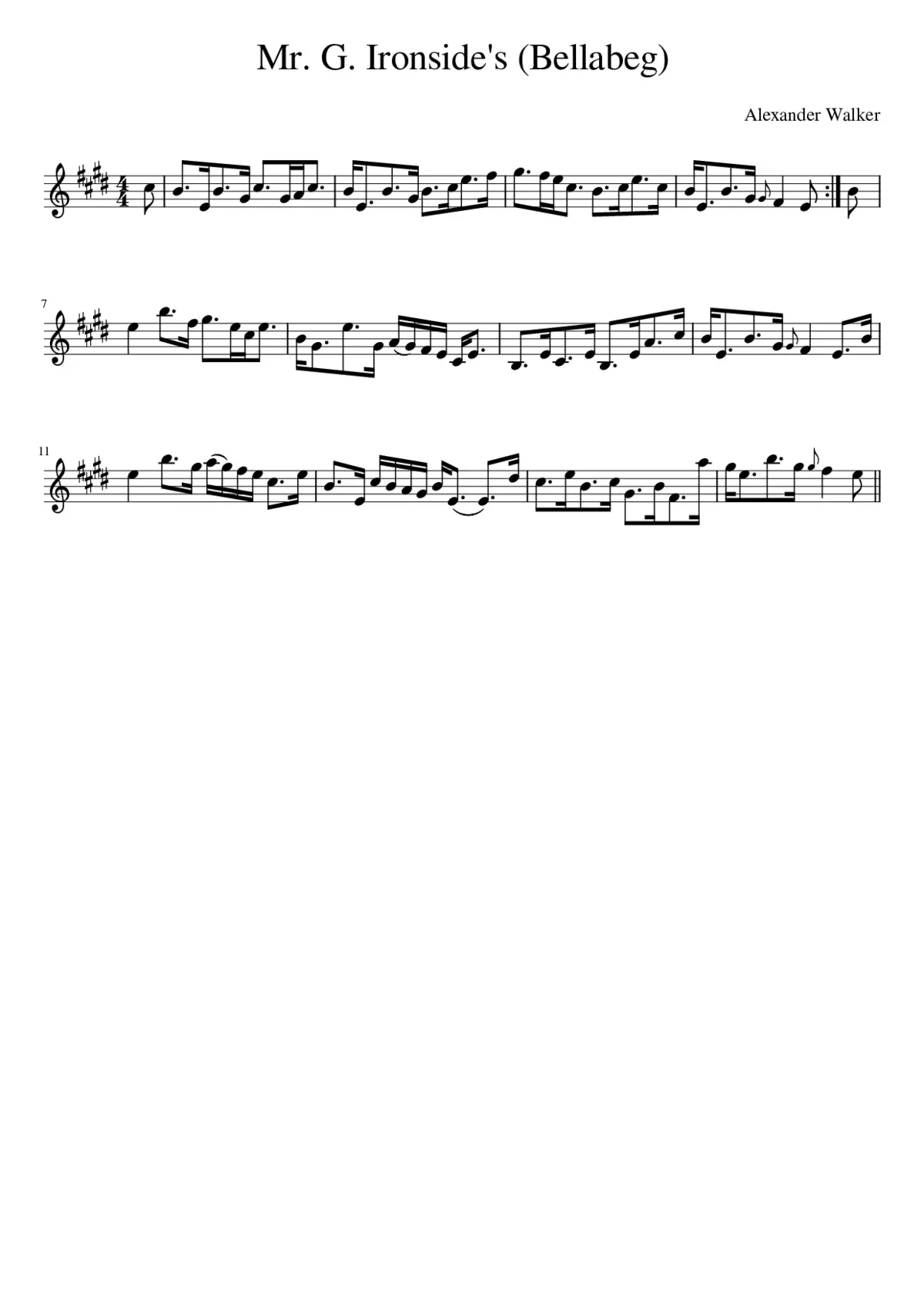 Mr. G. Ironside's (Bellabeg) - Page 1