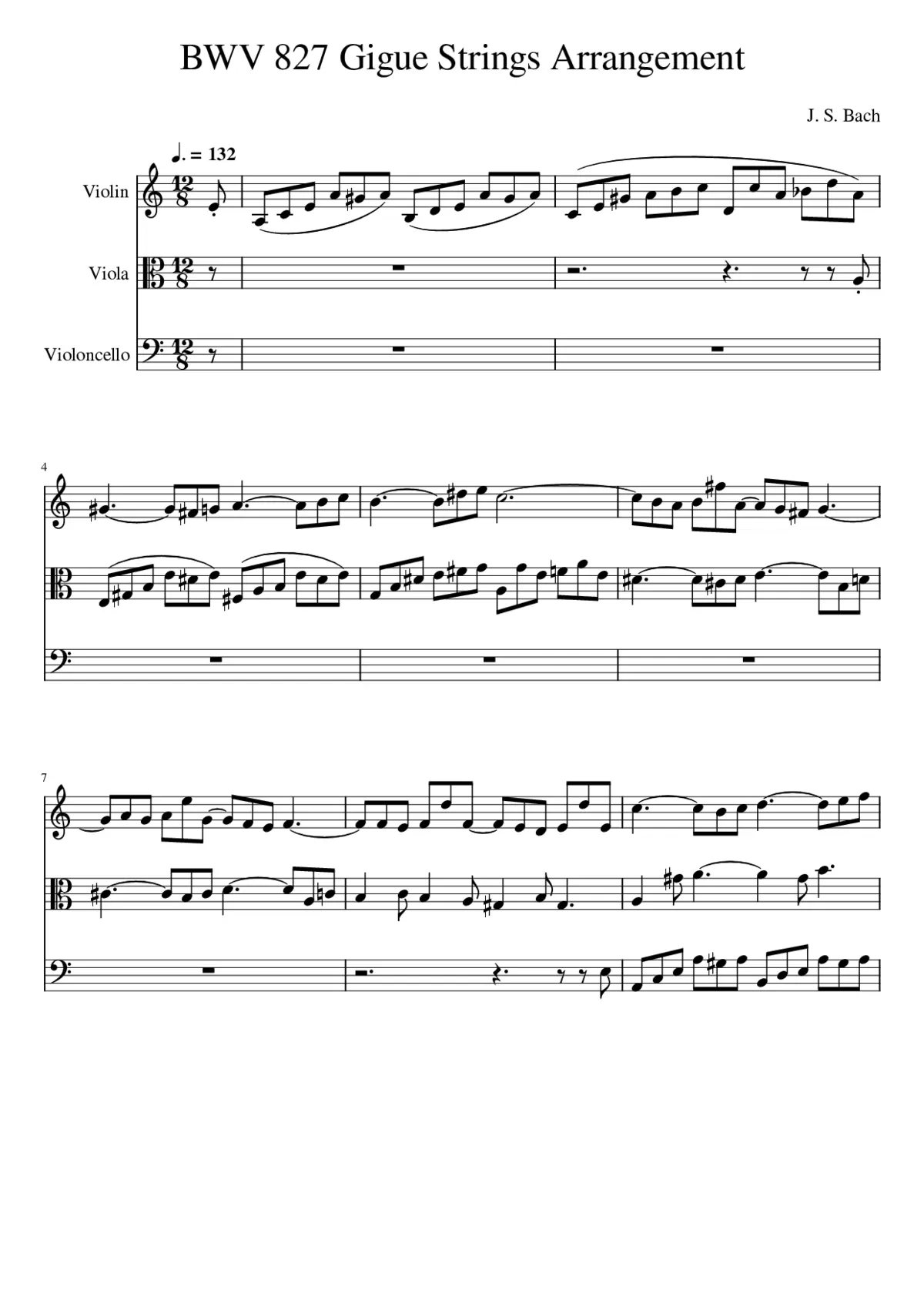 Partita in A minor BWV 827 - Page 1