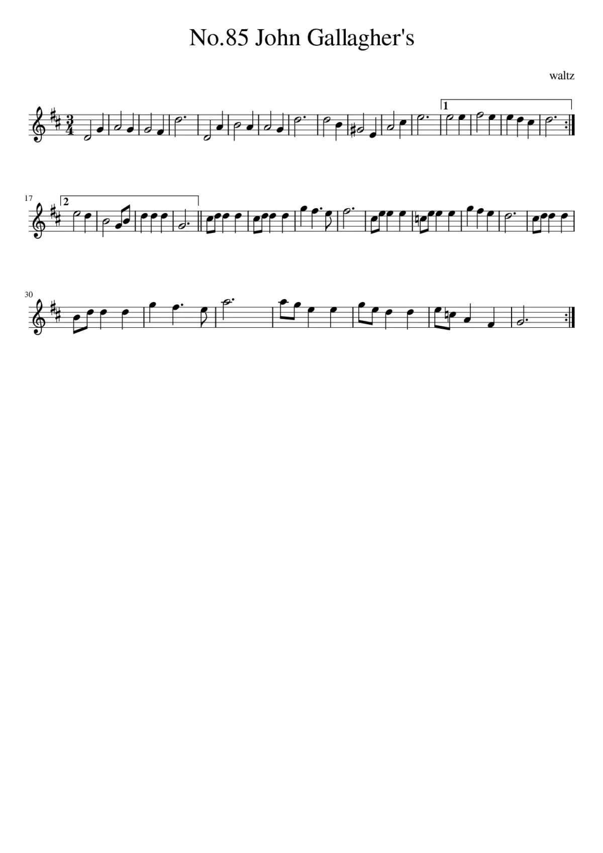 No.85 John Gallagher's - Page 1