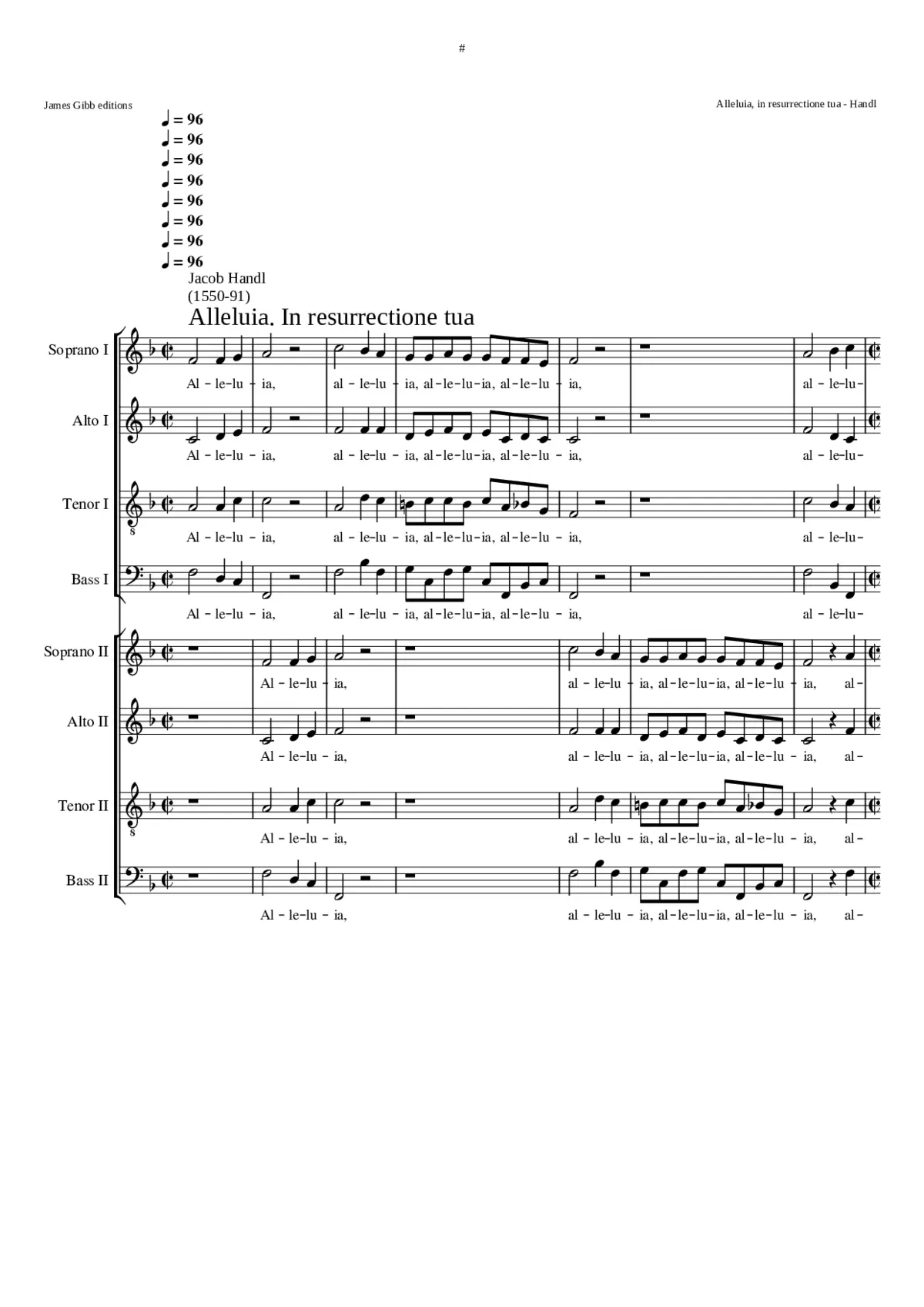 Alleluia In resurrectione tua Christe - Page 1