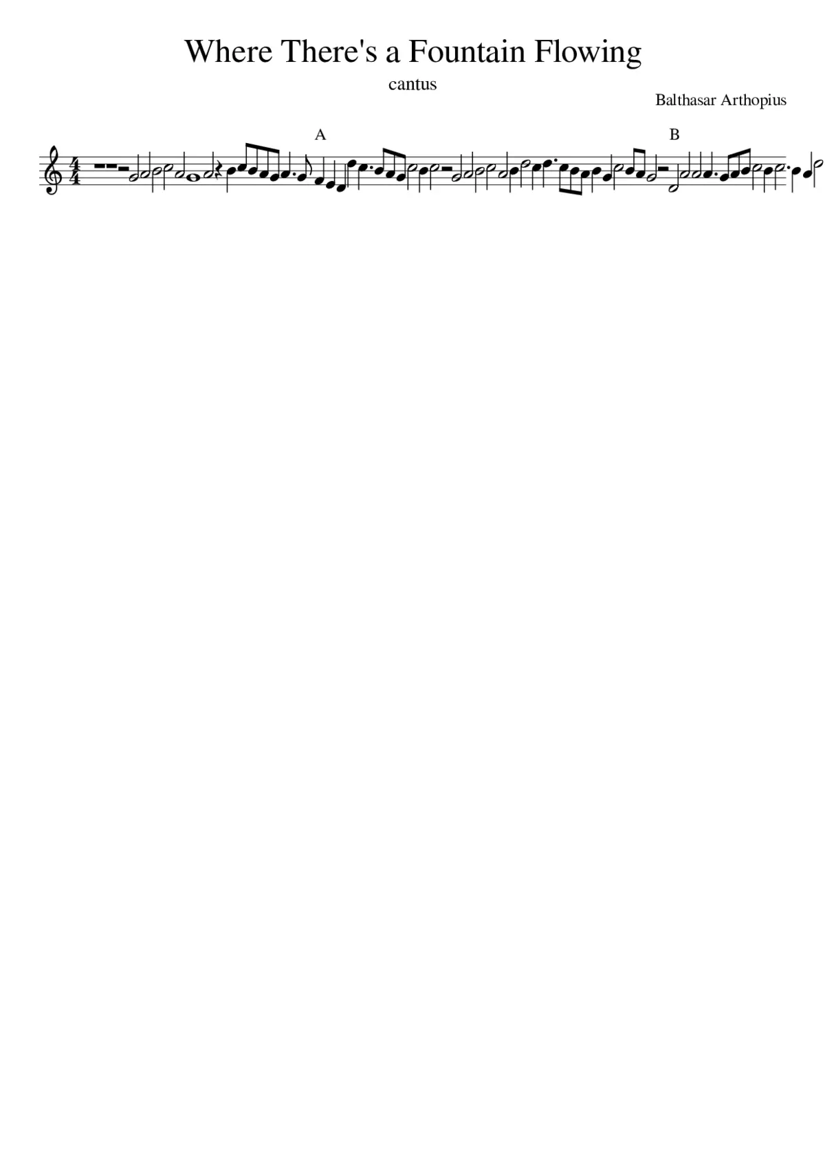 Where There's a Fountain Flowing - Page 1