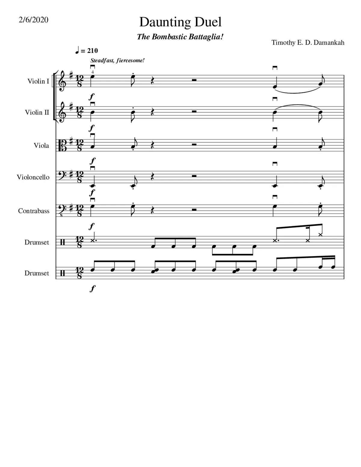 Daunting Duel - Official Orchestra Version - Page 1