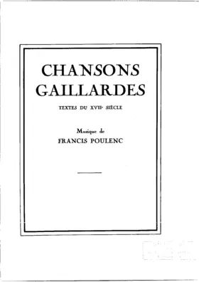 Huit Chansons gaillardes