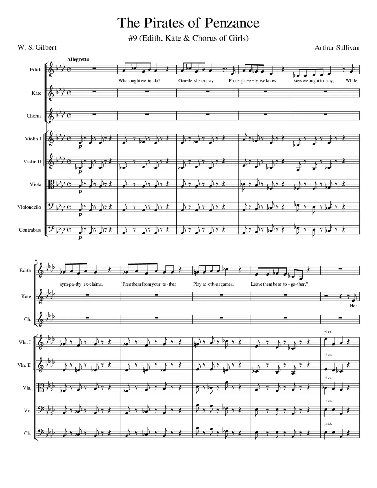 The Pirates of Penzance - 9 (Edith Kate & Chorus of Girls) - Page 1