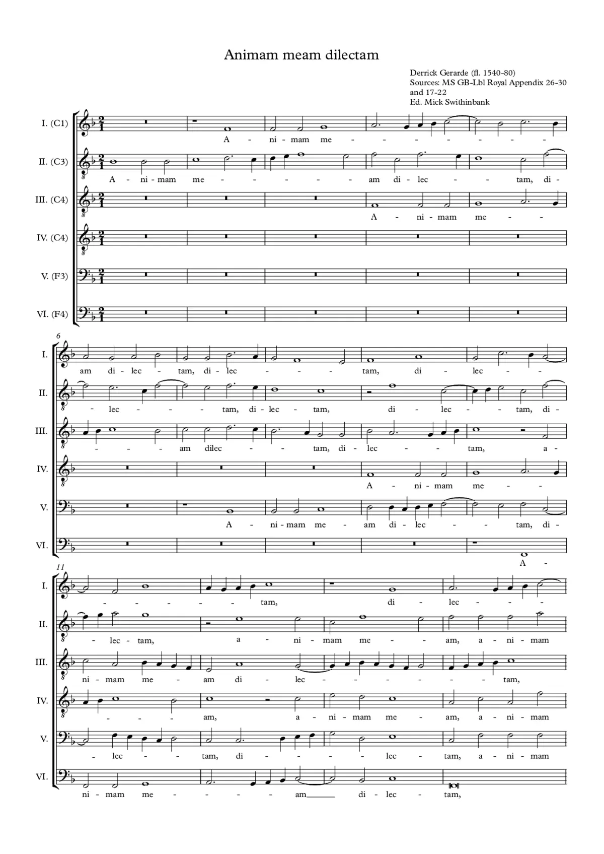 Animam meam dilectam - Page 1