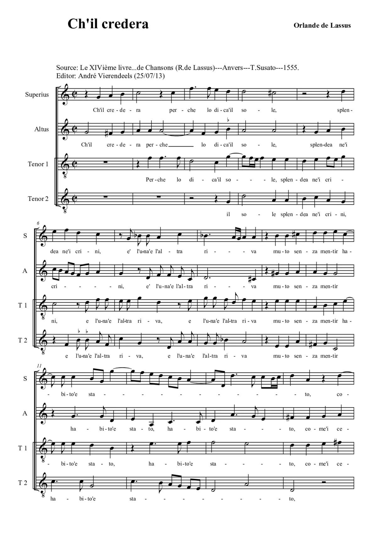 Ch'il credera - Page 1