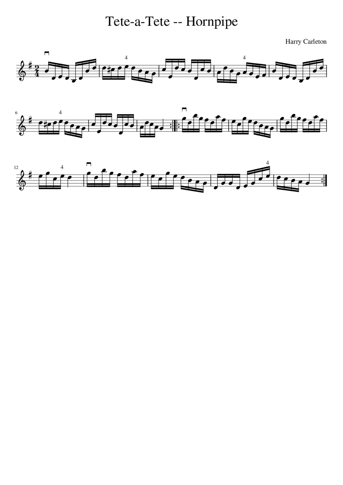 Tete-a-Tete -- Hornpipe - Page 1